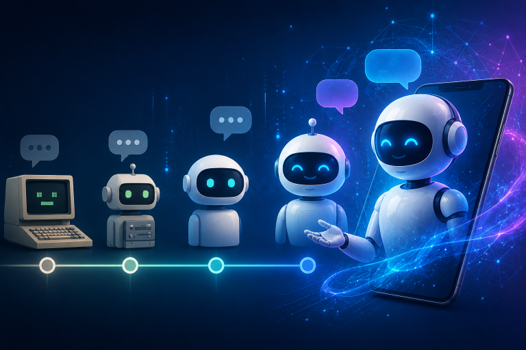 تصویر تاریخچه چت بات chatbot