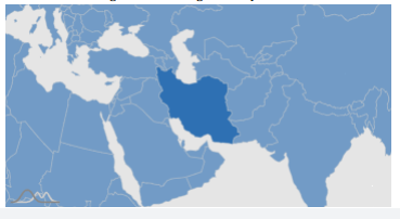موقعیت کشور ایران روی نقشه زبانها