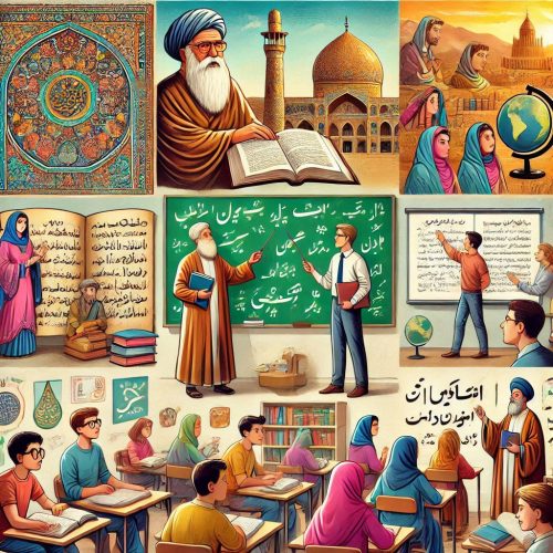 تصویر ادوار مختلف زبان فارسی