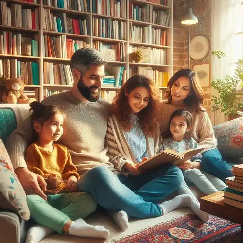تصویری برای اهمیت کتابخوانی در خانه در ایران