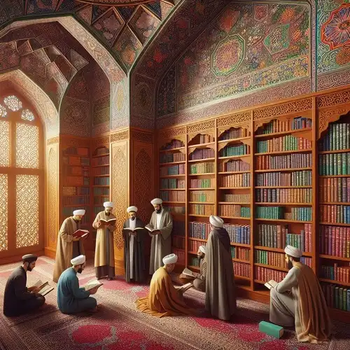 نمونه طراحی کتابخانه در مساجد