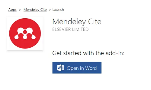 افزونه Mendeley Cite