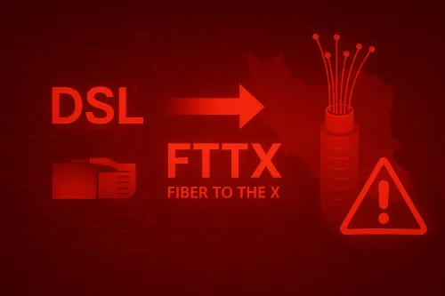 وضعیت جایگزینی DSL با FTTX در ایران