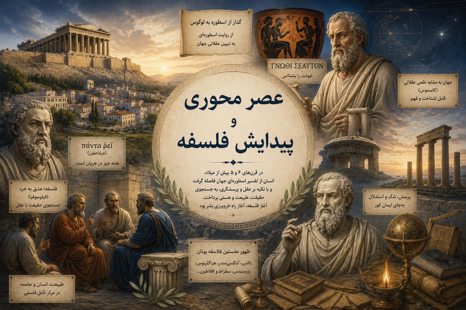 تصویر عصر محوری و پیدایش فلسفه