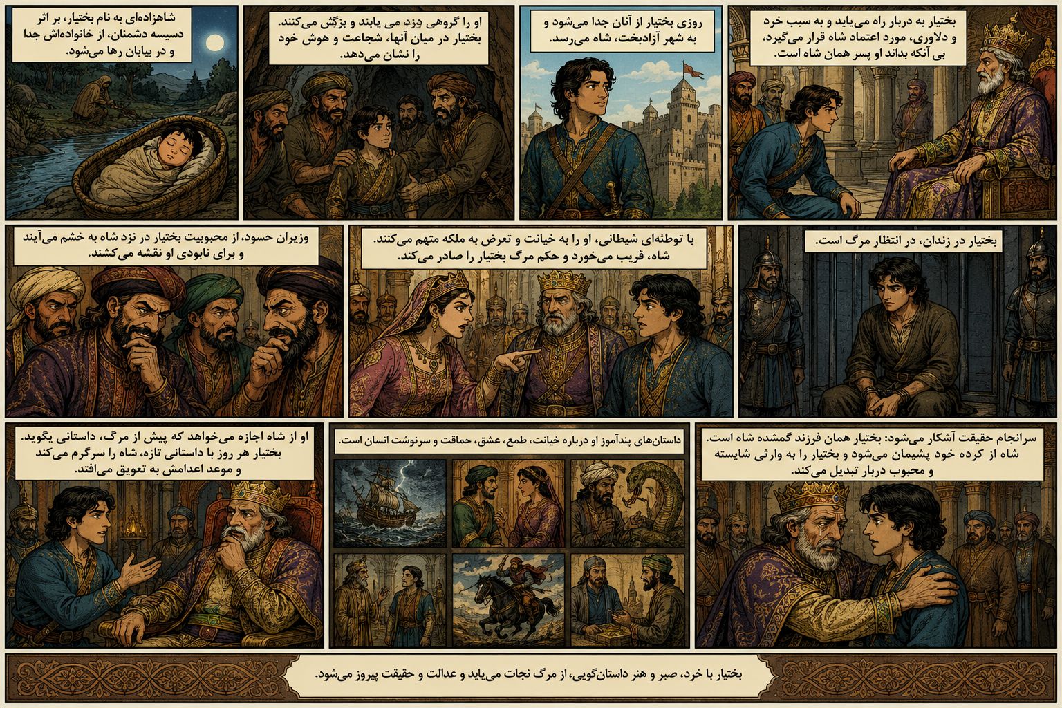خلاصه کتاب بختیارنامه
