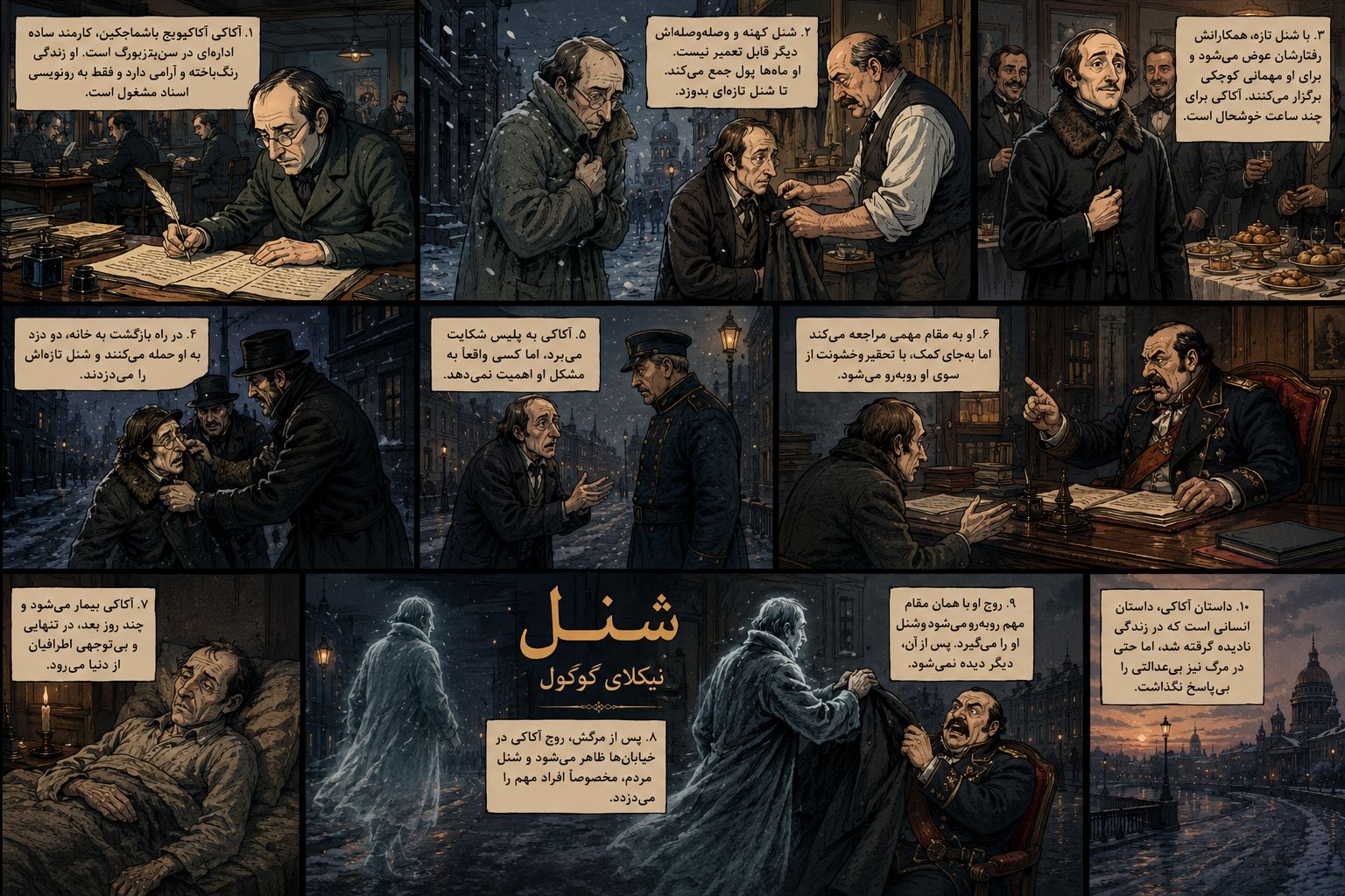 خلاصه کمیک داستان شنل گوگول