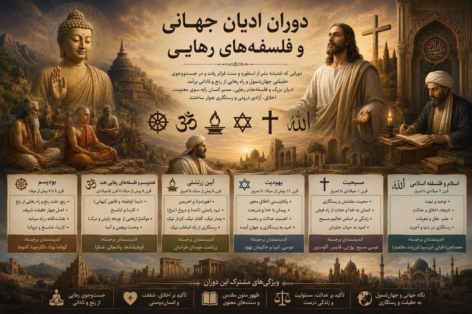 دوران ادیان جهانی و فلسفههای رهایی